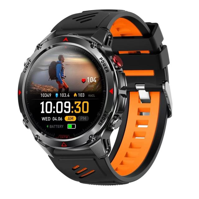 HT37 Smart Watch with Built-in GPS Compass Barometer Fitness Tracker 3ATM Waterproof Outdoor Sports Watches 2026 New Arrival