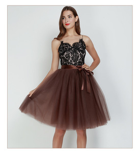 Jupes tutu en <span class=keywords><strong>tulle</strong></span> à 7 couches, taille haute, longueur genoux, nouvelle arrivée estivale tendance pour femmes - Product Image 2