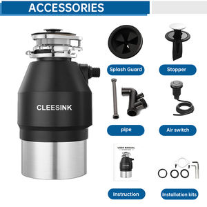 Máy nghiền rác thải thực phẩm gia dụng bằng thép không gỉ CLEESINK, công suất 1450ml và 0.75 HP - Product Image 5