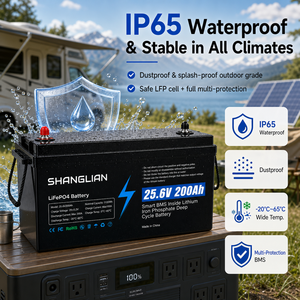 Batería LiFePO4 de 25.6V 200Ah 5120Wh de Ciclo Profundo de Litio Hierro Fosfato con BMS Inteligente. - Product Image 3