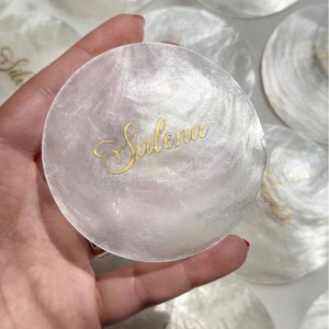 LANJO Engraved Capiz Shell <b>Place</b> <b>cards</b> <b>Wedding</b> Table Decor Personalized Custom <b>Name</b> Acrylic Shell Shape Guest Seating Shells - Product Image 3