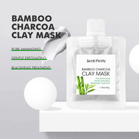 Masque facial en argile purifiant, au charbon de bambou, au charbon de bambou, sur la boue, purifie et purifie la peau, vente en gros,