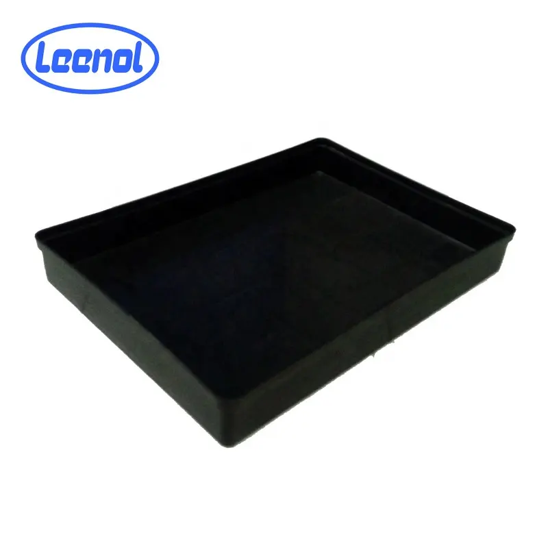Leenol tùy chỉnh màu đen nhựa điện tử bao bì container vỉ khay bên trong ESD khay gói cho thiết bị điện tử