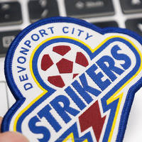 Patch thermocollant personnalisé écologique, patchs tissés thermocollants, logo de l'équipe, patch en tissu sportif pour uniformes, vêtements et chapeaux