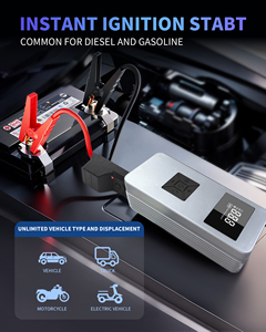 New arrivals công cụ xe nhảy khởi động 12V khẩn cấp Xe pin Booster gói với máy nén khí có thể sạc lại 150PSI lốp inflators - Product Image 4