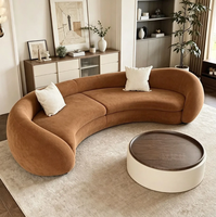 Luxuriöses Gepolstertes Stoffsofa 7-Sitzer Ecksofa Modulares Modernes Villa-Wohnzimmer L-Form Sofa-Set