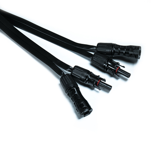 Câble plat souple Cu fil tressé 40cm 4mm2 1000V connecteur <span class=keywords><strong>solaire</strong></span> PV passer à travers la fenêtre <span class=keywords><strong>panneau</strong></span> <span class=keywords><strong>solaire</strong></span> PV 300V 50A câble d'extension - Product Image 3