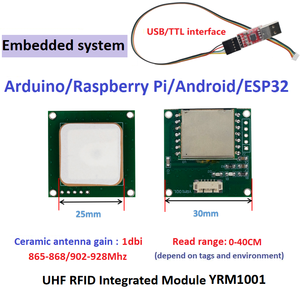 Módulo RFID UHF Mini USB para Raspberry Pi, Lector de Tarjetas de Control de Acceso con Antena de 3dbi, 860-960 MHz, Protocolo ISO 18000-6C - Product Image 3