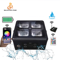 Lumière extérieure par batterie IP65 RGBWAUV 6in1 avec télécommande et contrôle intelligent de l'application WiFi DMX sans fil 2.4G