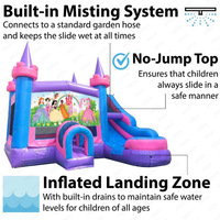 Château gonflable à thème princesse avec toboggan, château gonflable pour enfants, château gonflable pour filles, location pour fête d'anniversaire