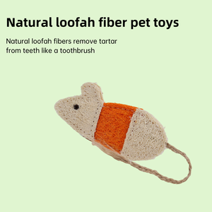 Jouet pour animaux de compagnie en fibre naturelle biologique, boule de loofah, non toxique, pour le nettoyage des dents, le soin et le jeu, multi-usages, pour l'intérieur et l'extérieur - Product Image 3