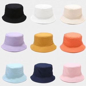 Wholesale 13 New Solid Color Fold Reversible Unisex Blank Cotton Bucket <b>Hat</b> <b>for</b> Women Men Spring Summer Outdoor Sun Protection - Product Image 3