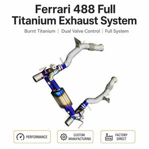 Titan-Ventilgesteuerter Komplettauspuff für Ferrari 488 GTB Spider 3.9L V8 Turbo Doppelaktuatoren Hitzeschild Zentraler Schalldämpfer - Product Image 1