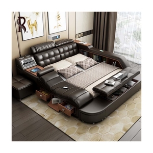 <span class=keywords><strong>Lit</strong></span> <span class=keywords><strong>2</strong></span> places en cuir intelligent à la hausse multifonctionnel design contemporain haut <span class=keywords><strong>de</strong></span> gamme projecteur intelligent <span class=keywords><strong>lit</strong></span> souple extensible comprend - Product Image 1