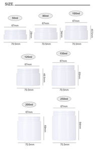 Pot de protéines de supplément PET de qualité alimentaire blanc de 80ml avec support de couleur personnalisée - Product Image 2