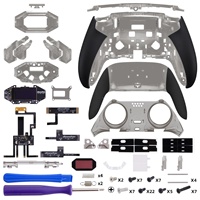 Kit de manettes arrière EXtremeRate en caoutchouc transparent et noir BEYOND avec écran OLED et poignées ergonomiques redessinées pour PS5 Edge