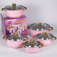 Set Panci Casserole Stainless Steel untuk Kompor Induksi, Peralatan Masak, Perlengkapan Dapur