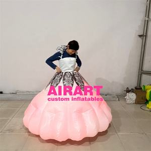 Costume <span class=keywords><strong>de</strong></span> fête <span class=keywords><strong>de</strong></span> Noël gonflable à LED, costume <span class=keywords><strong>de</strong></span> spectacle blanc gonflable - Product Image 2