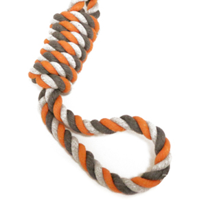 Oval Hand Double <b>Ball</b> Cotton Rope 55cm Pet Chew Toys <b>for</b> <b>dogs</b> Double <b>ball</b> rope <b>for</b> tugging - Product Image 3