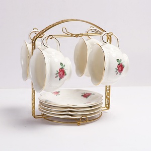 Best Selling British Rose Pattern Porcelain <b>Tea</b> <b>Set</b> Gift Box - Product Image 2