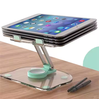 Support de tablette portable pliable multifonctionnel flexible, support réglable rotatif à 360 degrés, support universel pour téléphone et tablette, support de bureau