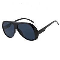 Lunettes de soleil rétro de luxe à grande monture pour femme, nouveau style 2026, pilote noir dégradé, lunettes de soleil cool pour homme, lunettes de soleil monobloc de créateur