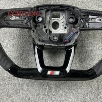 Volant à LED personnalisé pour Audi Q3 Q5 Q7 Q8 Q5L Q7L RSQ7 QSQ5 RSQ8 RSQ3 SQ5 Piano volant en fibre de carbone noir