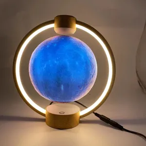 NEW Wireless Magnetic Levitating Atmosphere Lamp LED RGB Night Light With Bluetooth Speaker For Birthday Gifts
