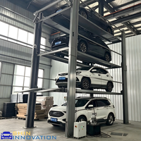 Empileur de voitures robuste à 4 niveaux, élévateur de stationnement robuste pour le stockage de SUV dans les concessionnaires et les ateliers de service