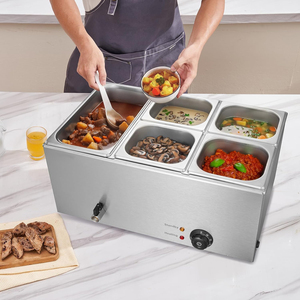 Chauffe-soupe électrique à température constante, bain-marie commercial de comptoir, bassin de chauffe pour soupes - Product Image 1