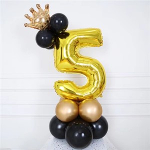 Globos de Número del 0 al 9 en Dorado Cromado de 32 Pulgadas, Decoraciones <span class=keywords><strong>para</strong></span> Fiestas de Cumpleaños, San Valentín y Navidad - Product Image 2