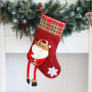 Nouvelle Chaussette <span class=keywords><strong>de</strong></span> <span class=keywords><strong>Noël</strong></span> 2026 en Lin 3D <span class=keywords><strong>à</strong></span> <span class=keywords><strong>Suspendre</strong></span> – Père <span class=keywords><strong>Noël</strong></span> - Product Image 3