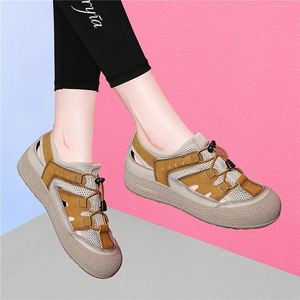 New Arrival Women Genuine Leather Hollow Out <b>Sandals</b> Summer Breathable Wear Resistant Non Slip Soft Sole Beach Shoes - Product Image 4