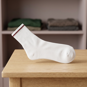Chaussettes décontractées absorbantes en fil de nylon 100% pour salle blanche, longueur cheville, été, ODM 24cm AFC - Product Image 3
