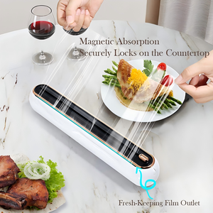 Dispensador de Papel Film Premium, Organizador de Envoltorios de Cocina con Corte sin Esfuerzo, Soporte Multifuncional Reutilizable para Papel Film - Product Image 3