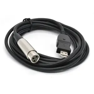XLR Weiblich zu USB Männlich 120 Zoll Kabelkabel-Adapter Stimmrekorder Mikrofonanschluss