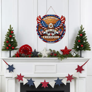 Decorazione Patriottica da Appendere '250 Anni di Libertà' con Aquila Calva e Bandiera Americana per il Giorno dell'Indipendenza, Decorazione Murale per Casa e Feste - Product Image 5