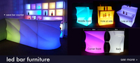 Comptoir de bar LED portable, extérieur, RGB, étanche, meubles lumineux pour bars, fêtes sur la plage, événements