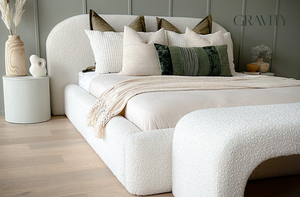 Popular Eco-Friendly Modern <strong>Low</strong> Profile <strong>Bed</strong> <strong>Frame</strong> with Cushioned Sides and Fabric Upholstery for Stylish Bedroom Decor - Product Image 4