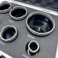 Foret diamanté brasé sous vide 6-120 mm et ensemble de 6 pièces, filetage M14, coupe à sec pour carrelage en porcelaine, céramique et marbre