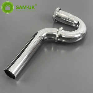 Tubería <span class=keywords><strong>de</strong></span> entrada <span class=keywords><strong>de</strong></span> agua para lavabo <span class=keywords><strong>de</strong></span> <span class=keywords><strong>pelo</strong></span>, tubería <span class=keywords><strong>de</strong></span> agua negra <span class=keywords><strong>de</strong></span> acero inoxidable, emergente, trampa P - Product Image 2