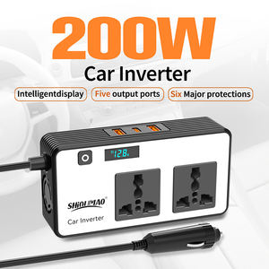 Инверторный светодиодный дисплей 200 Вт, автомобильный преобразователь PD + 3USB + 2 гнезда Dc 12 В в 110 В 220 В, преобразователь переменного тока - Product Image 2