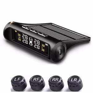 أجهزة استشعار خارجية عالمية <span class=keywords><strong>TPMS</strong></span> 4 عجلات ، شحن لاسلكي <span class=keywords><strong>TPMS</strong></span> USB/Solar شاشة LCD نظام مراقبة ضغط الإطارات للسيارات - Product Image 1