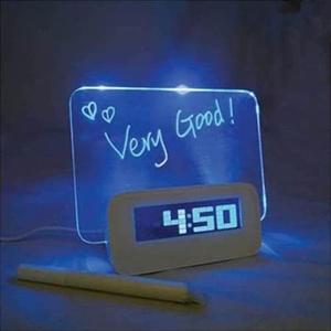 Multifunctional LED Fluorescent Message Board Alarm <b>Clock</b> Night Light Sensor <b>Digital</b> <b>Clock</b> - Product Image 2
