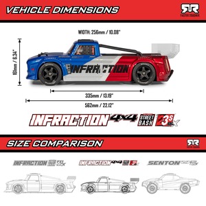 Arrma อินแฟชัน1/8 223S DSC 4X4 RTR 3300KV รถบรรทุกทุกถนนไร้แปรงถ่าน150A ESC 110 km/h 6S - Product Image 6