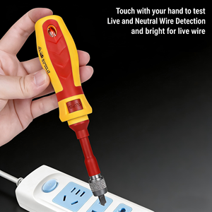 Tournevis multifonction rétractable 18-en-1 avec testeur <span class=keywords><strong>de</strong></span> tension, embouts multiples, manche en plastique, kit d'outils <span class=keywords><strong>de</strong></span> réparation domestique DIY - Product Image 2