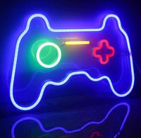Lumière néon LED en acrylique 2023 en forme de manette de jeu, alimentée par USB, pour décoration murale et accessoires de gaming