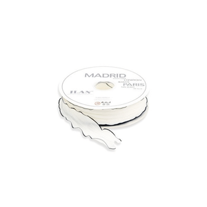Cinta de tela Ilan de 4.0 cm x 91 m, color blanco Madrid, para manualidades y costura - Product Image 1