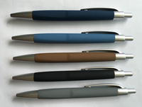 Stylos rétractables promotionnels personnalisés, stylo à bille, stylo à corps coloré avec caoutchouc