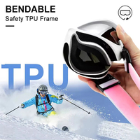 Lunettes de sport pour la neige avec sangle élastique, verres polarisés miroir, protection UV400, lunettes de ski, lunettes de snowboard, logo personnalisé